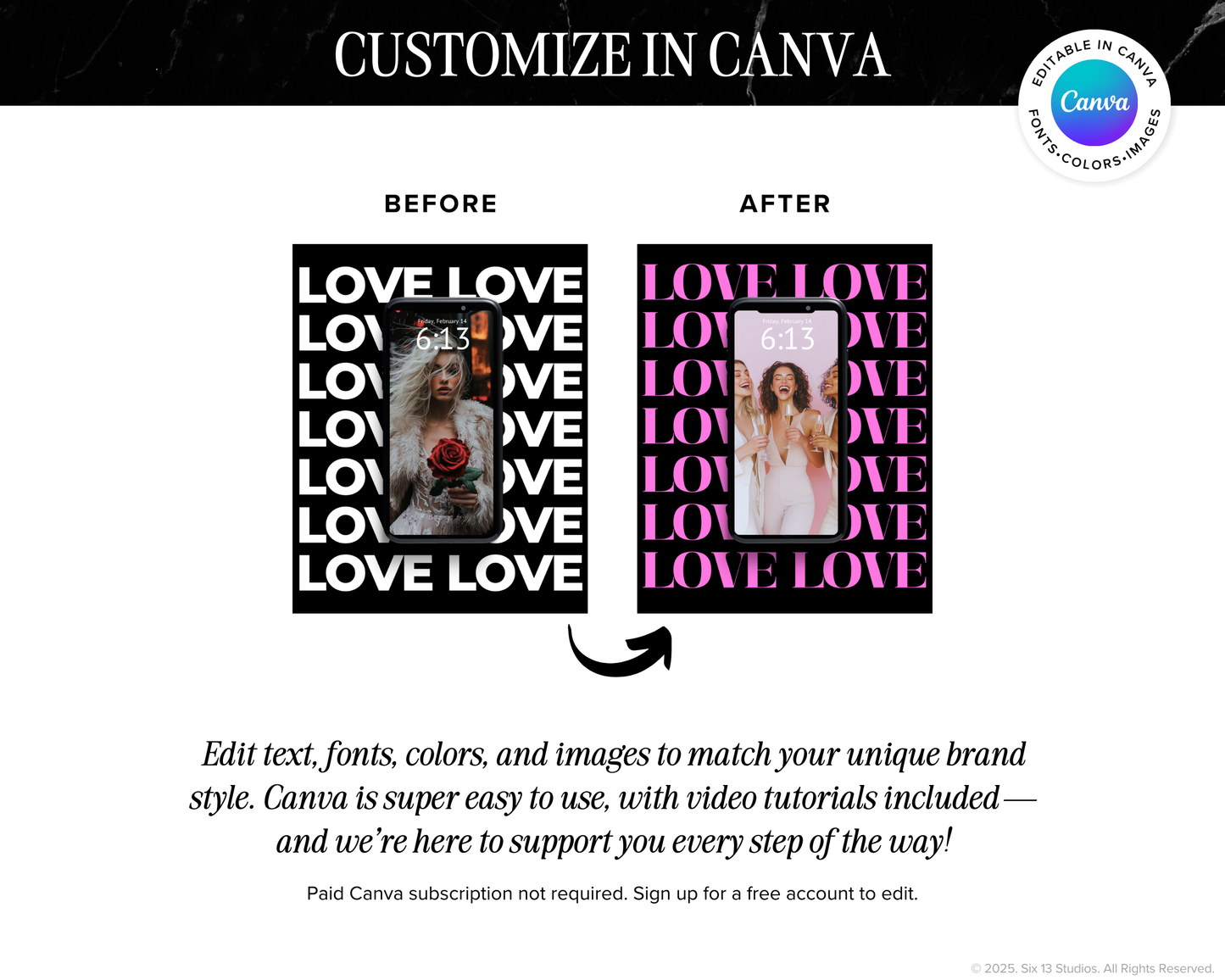 Valentine's Day Promo Bundle - Chic Social Media Instagram Templates (Canva)