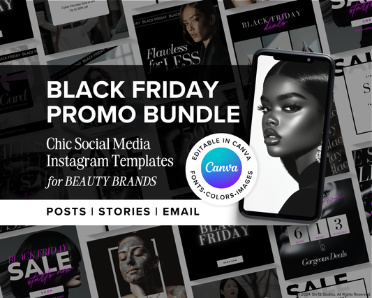Black Friday Promo Bundle - Chic Social Media Instagram Templates (Canva)