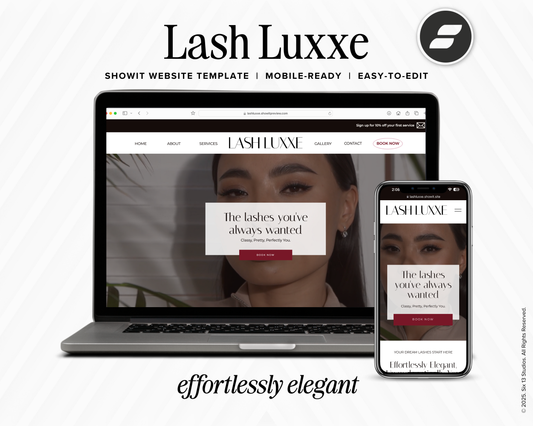 Lash Luxxe Showit Website Template for Lash Artists & Beauty Pros – Mobile Friendly