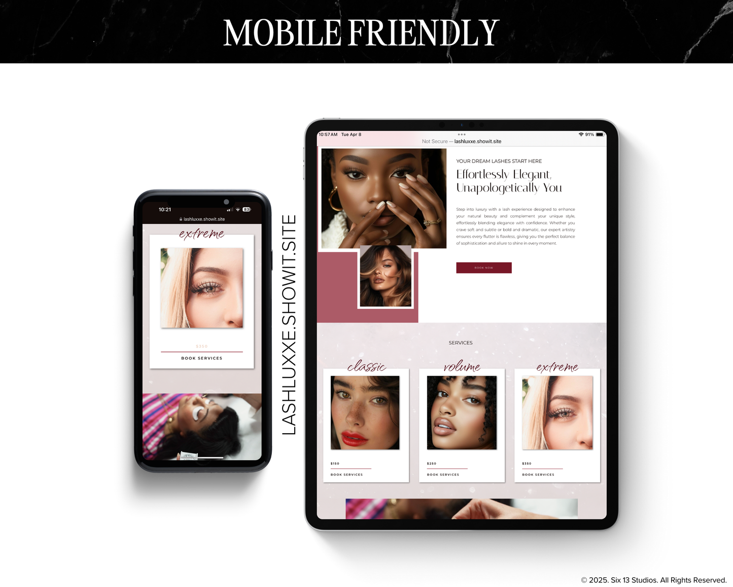 Lash Luxxe Showit Website Template for Lash Artists & Beauty Pros – Mobile Friendly